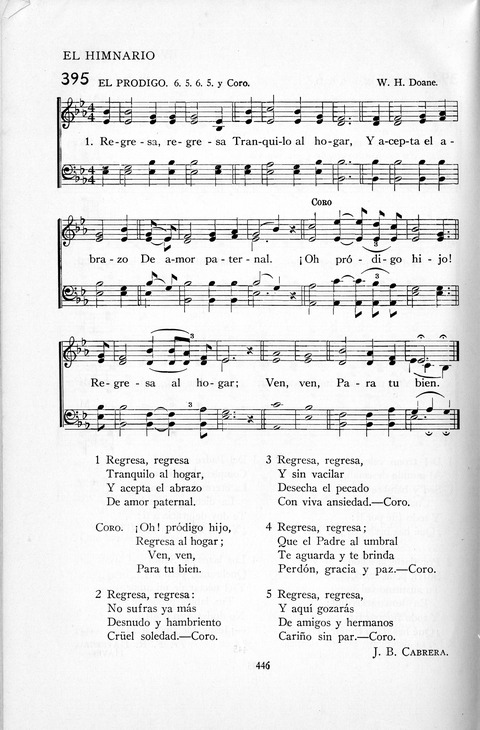 El Himnario para el uso de las Iglesias Evangelicas de Habla Espanola en Todo el Mundo page 447
