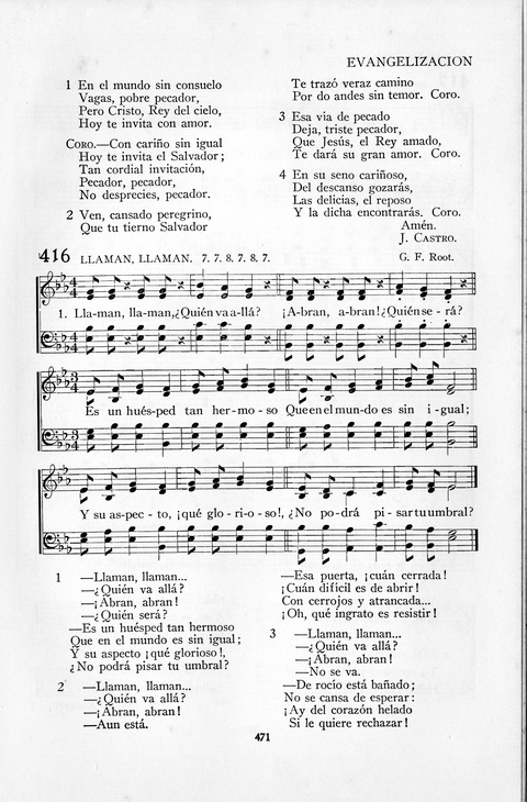 El Himnario para el uso de las Iglesias Evangelicas de Habla Espanola en Todo el Mundo page 472