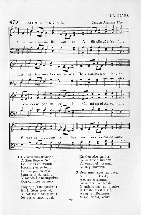 El Himnario para el uso de las Iglesias Evangelicas de Habla Espanola en Todo el Mundo page 534