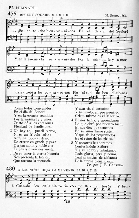 El Himnario para el uso de las Iglesias Evangelicas de Habla Espanola en Todo el Mundo page 539