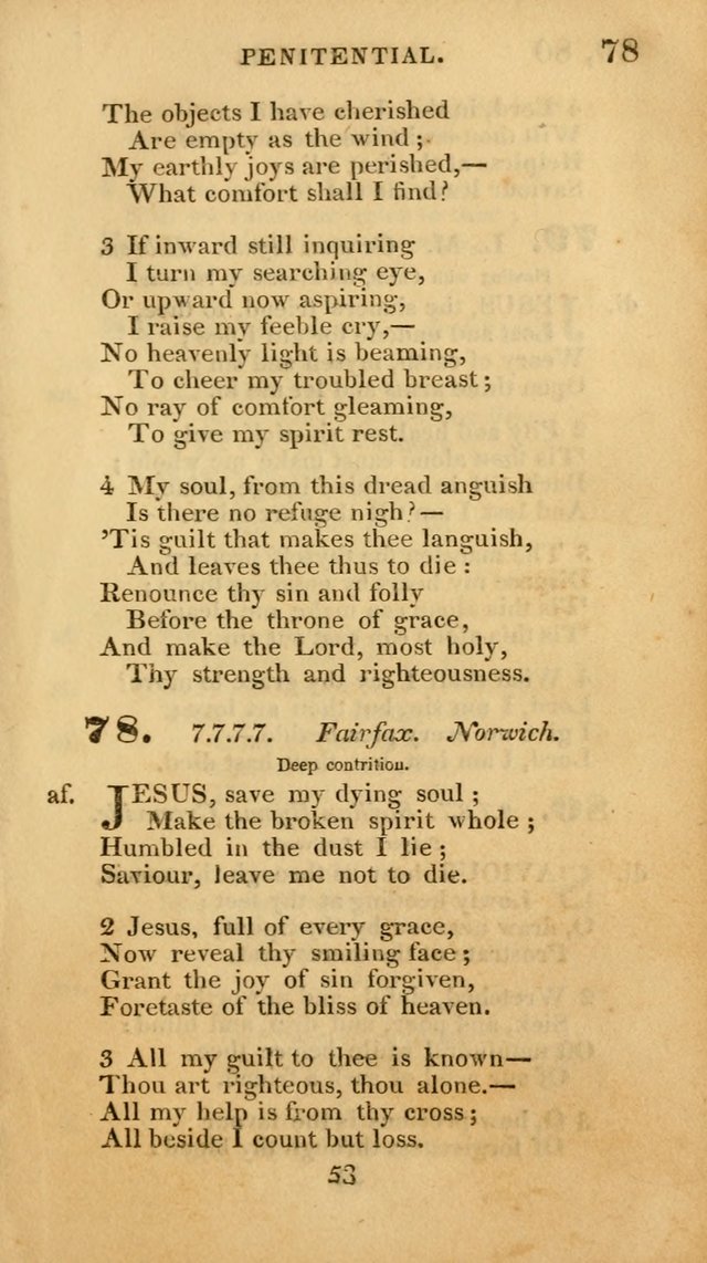Evangelical Hymns: original and selected: designed for the use of families and private circles; for social prayer meetings, seasons of revival or oother occasions of special interest page 51