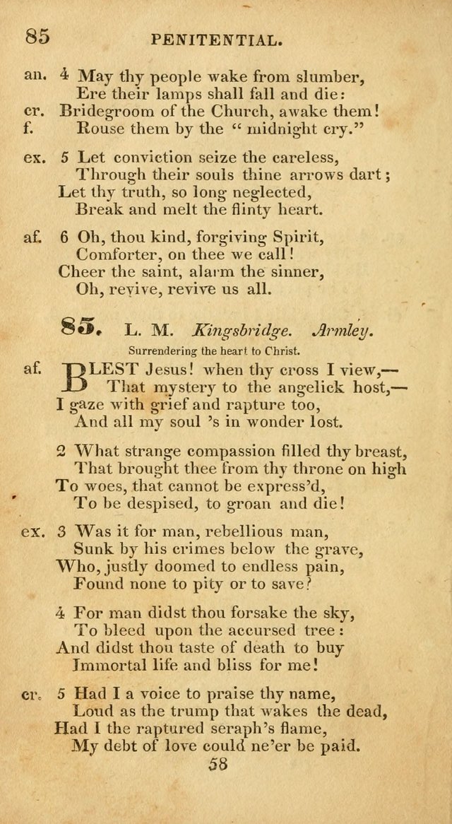 Evangelical Hymns: original and selected: designed for the use of families and private circles; for social prayer meetings, seasons of revival or oother occasions of special interest page 56