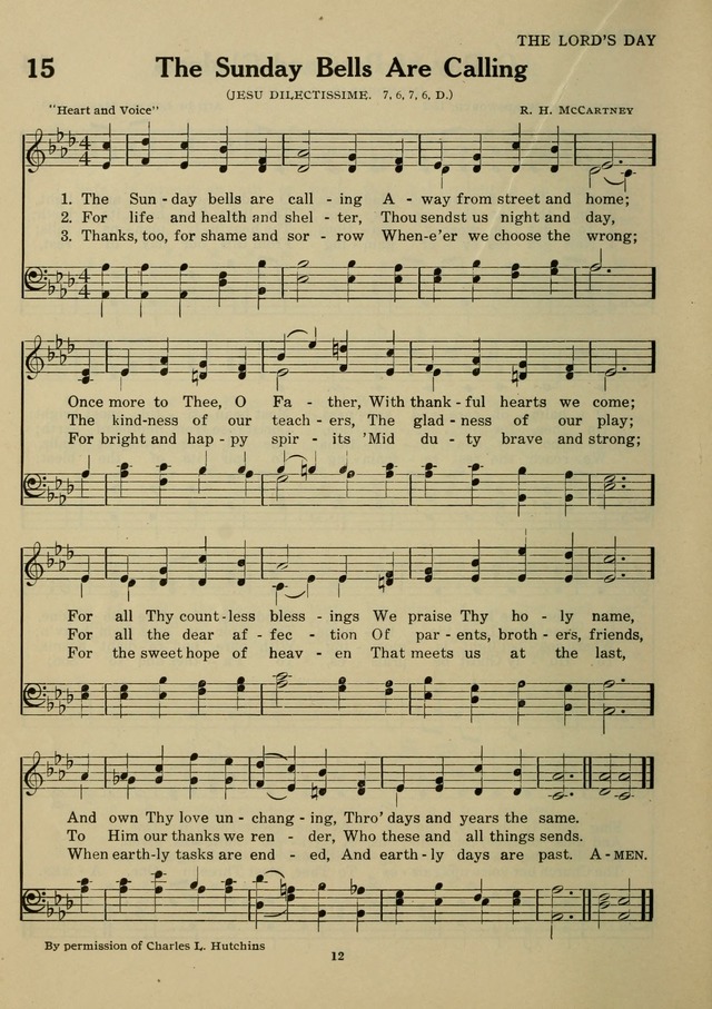 Elmhurst Hymnal: and orders of worship for the Sunday school, young people