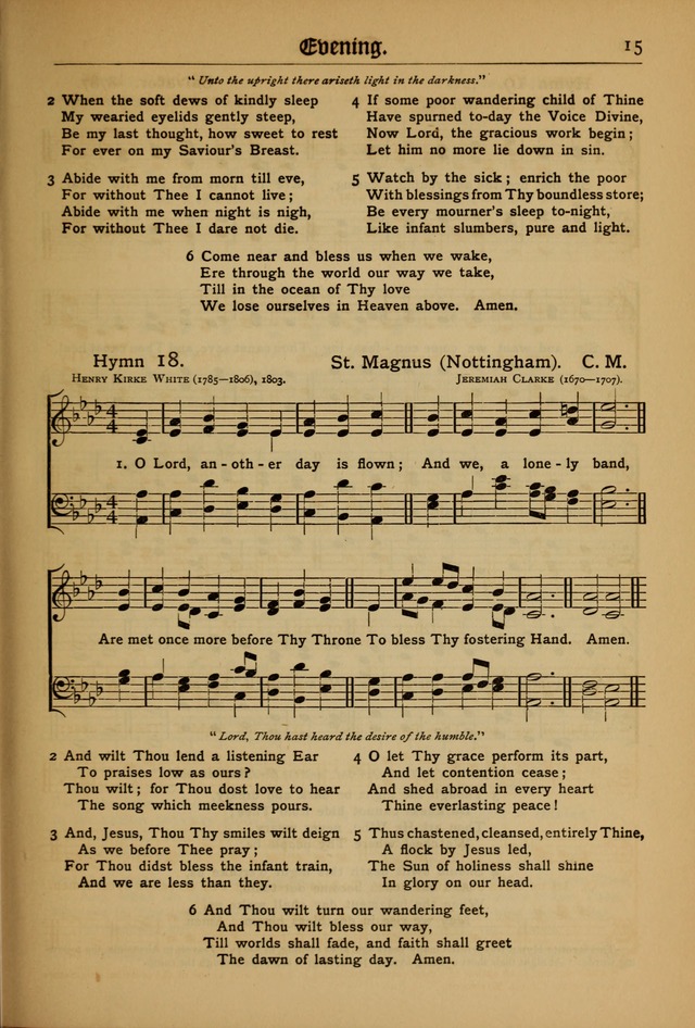 The Evangelical Hymnal with Tunes page 15