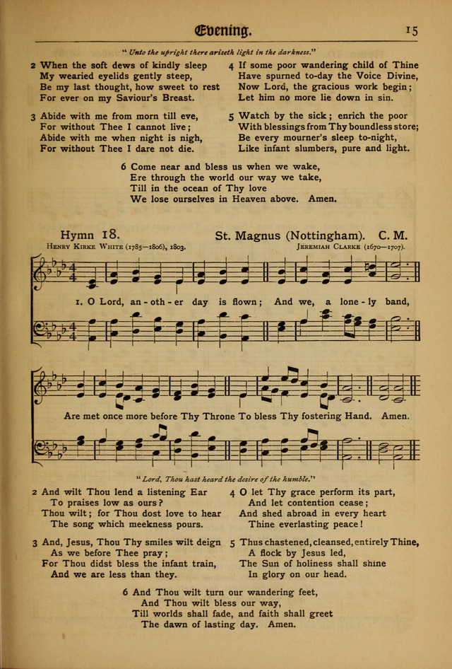 The Evangelical Hymnal with Tunes page 15