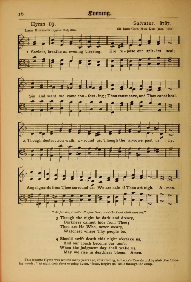 The Evangelical Hymnal with Tunes page 16