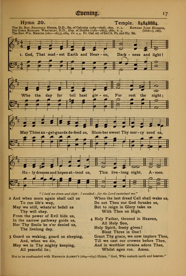 The Evangelical Hymnal with Tunes page 17