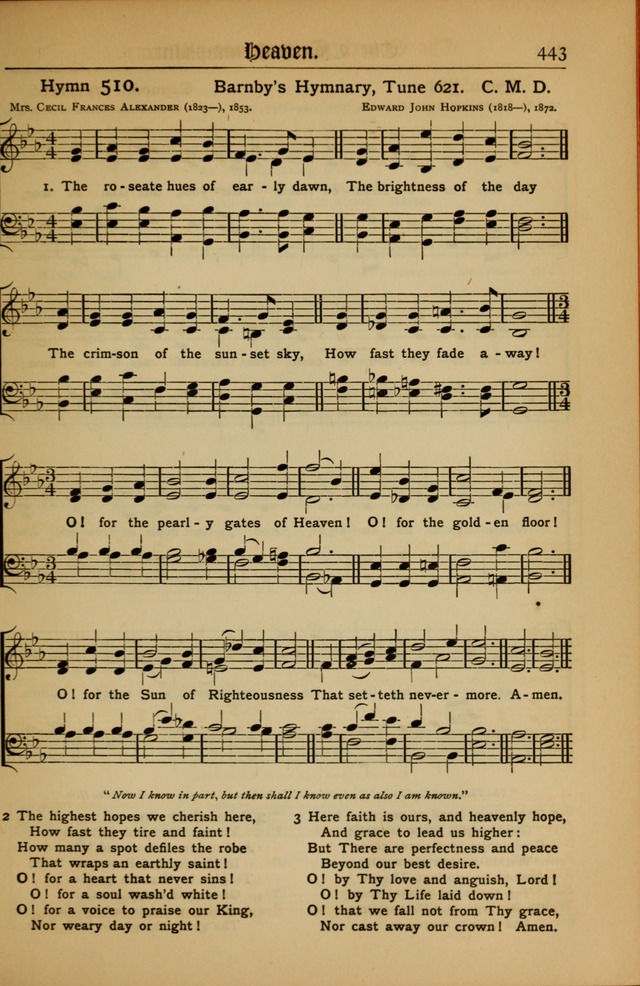 The Evangelical Hymnal with Tunes page 447