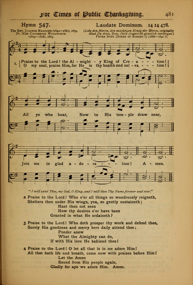 The Evangelical Hymnal with Tunes page 485