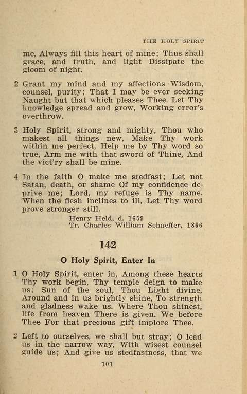 The Evangelical Hymnal. Text edition page 101