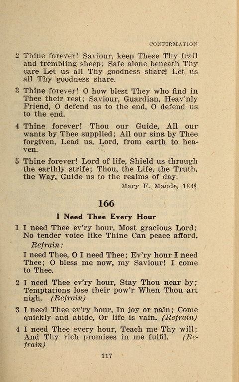 The Evangelical Hymnal. Text edition page 117