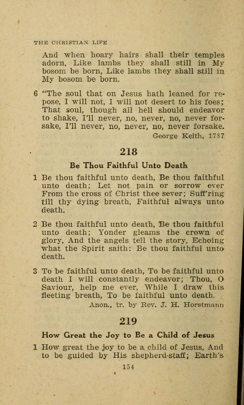 The Evangelical Hymnal. Text edition page 154