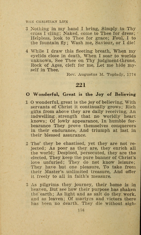 The Evangelical Hymnal. Text edition page 156