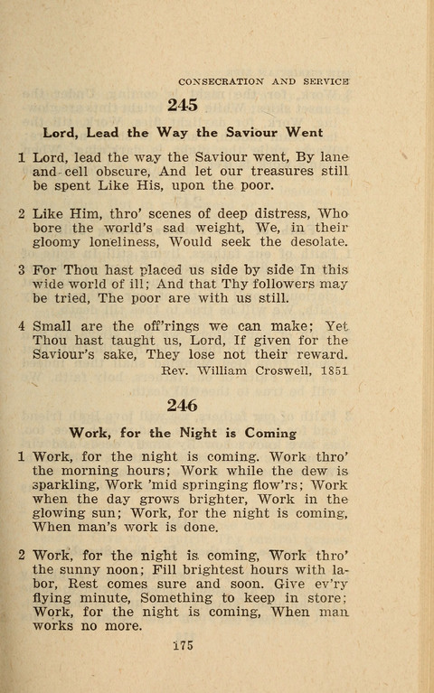 The Evangelical Hymnal. Text edition page 175