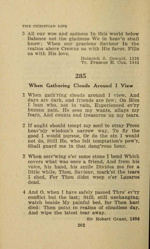 The Evangelical Hymnal. Text edition page 202