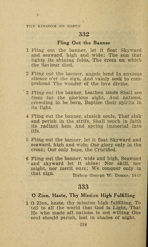 The Evangelical Hymnal. Text edition page 236