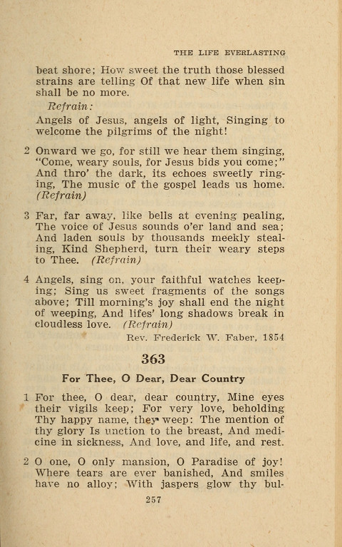 The Evangelical Hymnal. Text edition page 257