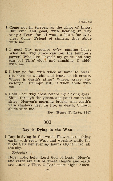 The Evangelical Hymnal. Text edition page 271