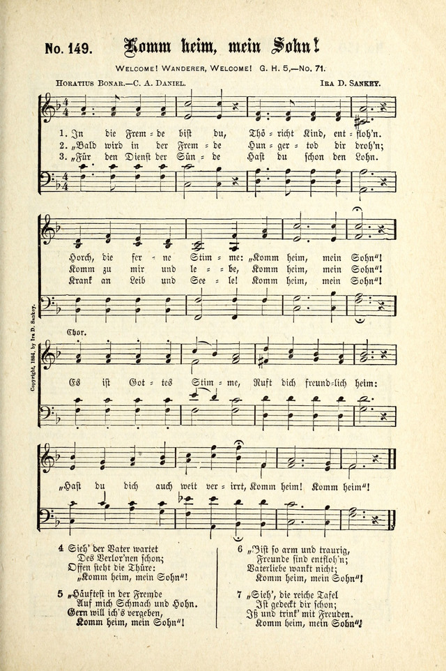 Evangeliums-Lieder 1 und 2 (Gospel Hymns) page 149