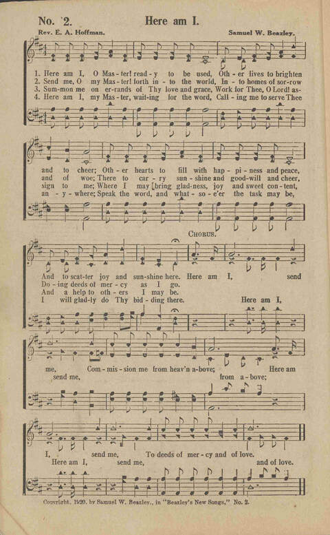 Evangel Light: a choice collection of songs, new and old for church, Sunday school, convention and evangelistic service page 2