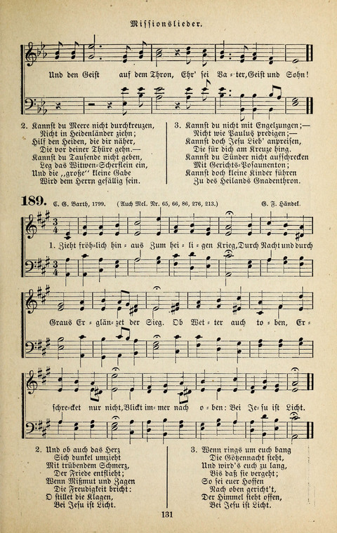 Evangelischer Liederschatz: eine Auswahl der bekanntesten Kernlieder für Sonntags-Schule, Vereine und Gottesdienste (2. Auflage) page 131