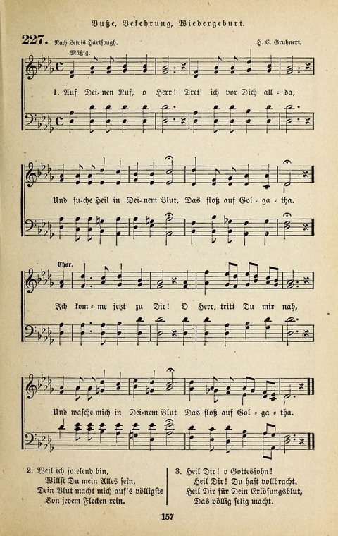 Evangelischer Liederschatz: eine Auswahl der bekanntesten Kernlieder für Sonntags-Schule, Vereine und Gottesdienste (2. Auflage) page 157