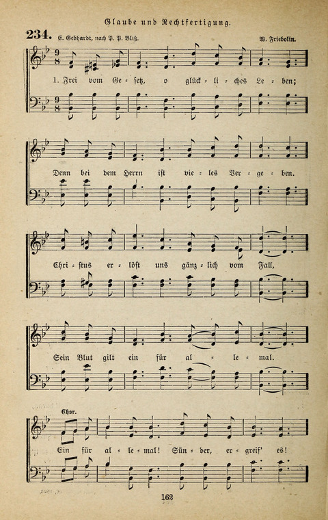 Evangelischer Liederschatz: eine Auswahl der bekanntesten Kernlieder für Sonntags-Schule, Vereine und Gottesdienste (2. Auflage) page 162