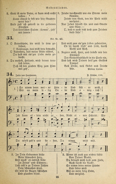 Evangelischer Liederschatz: eine Auswahl der bekanntesten Kernlieder für Sonntags-Schule, Vereine und Gottesdienste (2. Auflage) page 25