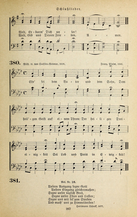 Evangelischer Liederschatz: eine Auswahl der bekanntesten Kernlieder für Sonntags-Schule, Vereine und Gottesdienste (2. Auflage) page 267