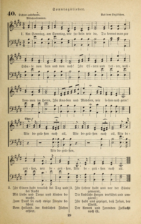 Evangelischer Liederschatz: eine Auswahl der bekanntesten Kernlieder für Sonntags-Schule, Vereine und Gottesdienste (2. Auflage) page 29