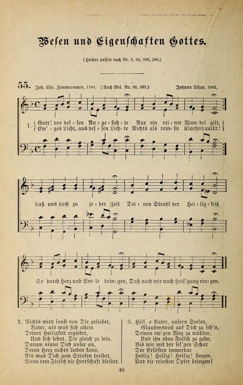 Evangelischer Liederschatz: eine Auswahl der bekanntesten Kernlieder für Sonntags-Schule, Vereine und Gottesdienste (2. Auflage) page 40