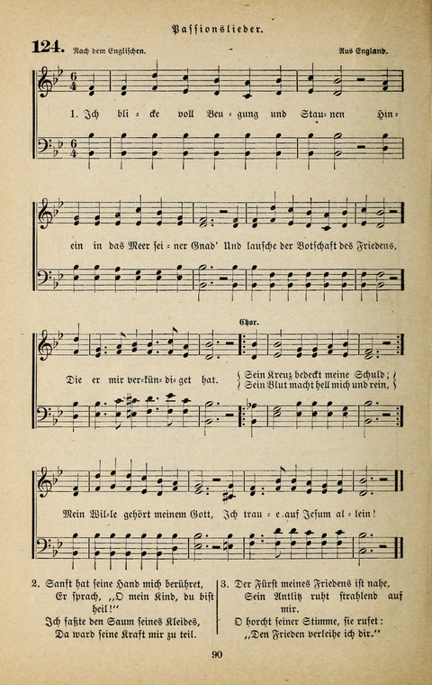 Evangelischer Liederschatz: eine Auswahl der bekanntesten Kernlieder für Sonntags-Schule, Vereine und Gottesdienste (2. Auflage) page 90