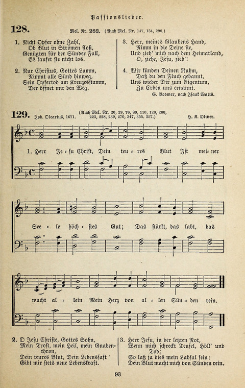 Evangelischer Liederschatz: eine Auswahl der bekanntesten Kernlieder für Sonntags-Schule, Vereine und Gottesdienste (2. Auflage) page 93