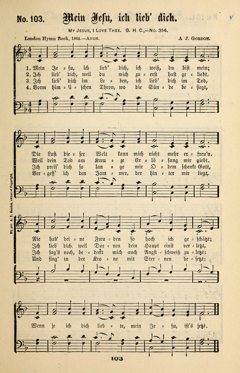 Evangeliums-Lieder 1 und 2: (Gospel Hymns) mit deutschen Kernliedern page 103
