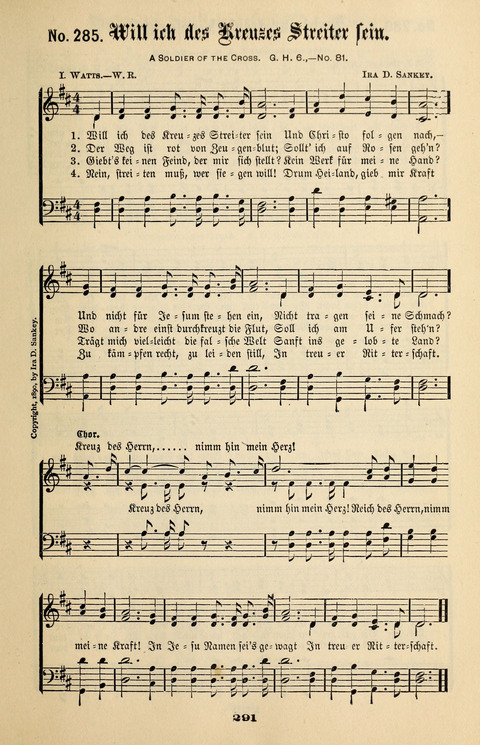 Evangeliums-Lieder 1 und 2: (Gospel Hymns) mit deutschen Kernliedern page 291