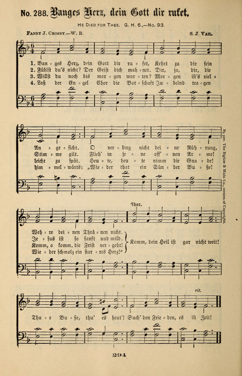 Evangeliums-Lieder 1 und 2: (Gospel Hymns) mit deutschen Kernliedern page 294