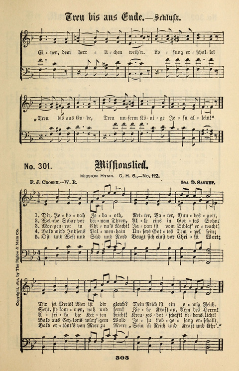 Evangeliums-Lieder 1 und 2: (Gospel Hymns) mit deutschen Kernliedern page 305
