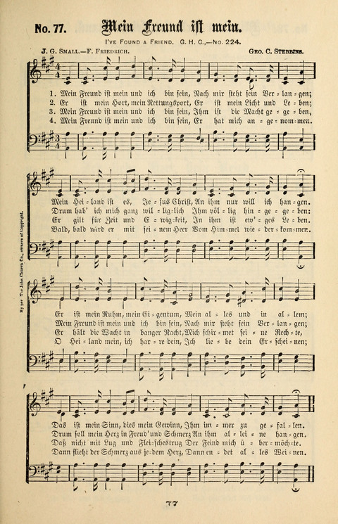 Evangeliums-Lieder 1 und 2: (Gospel Hymns) mit deutschen Kernliedern page 77