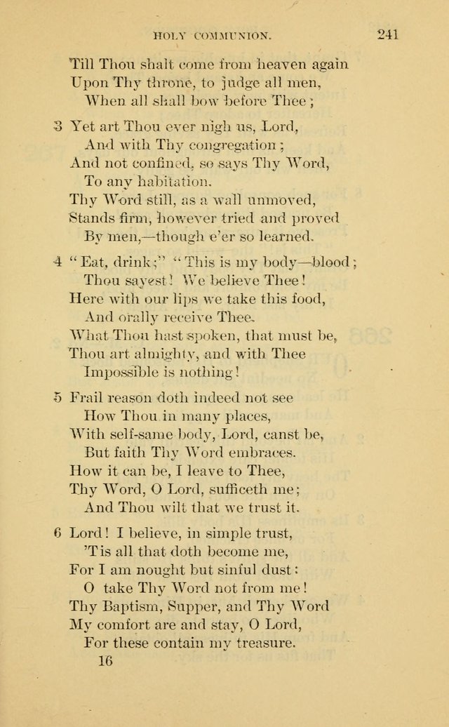 Evangelical Lutheran Hymnal page 241
