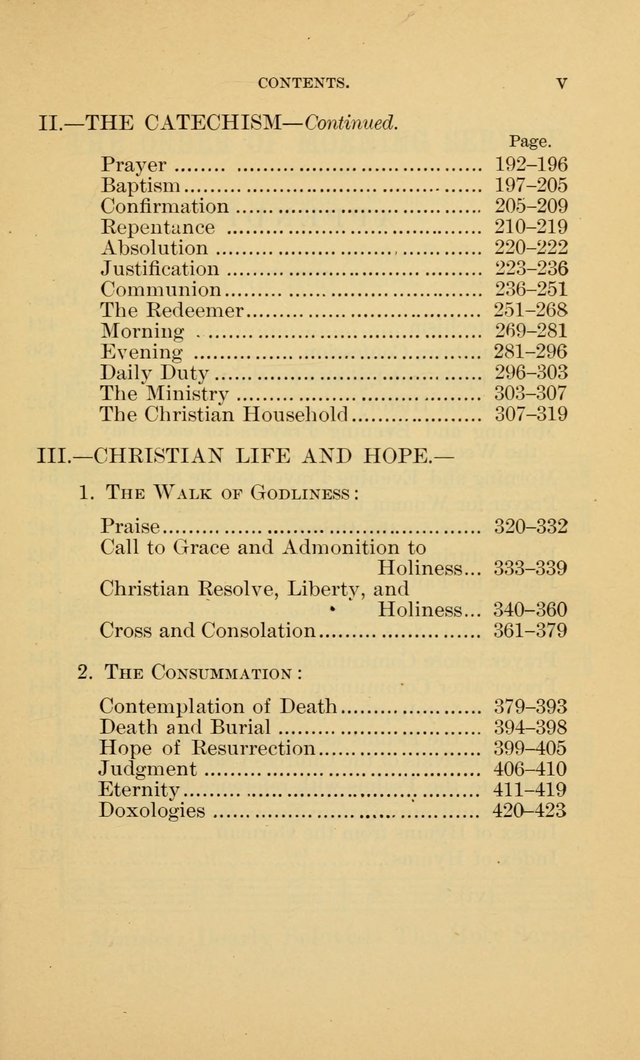 Evangelical Lutheran Hymnal page xiii