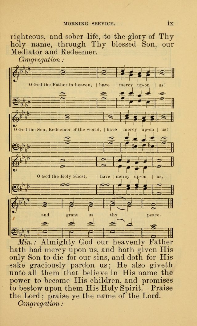 Evangelical Lutheran Hymnal page xvii