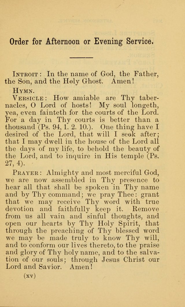 Evangelical Lutheran Hymnal page xxiii
