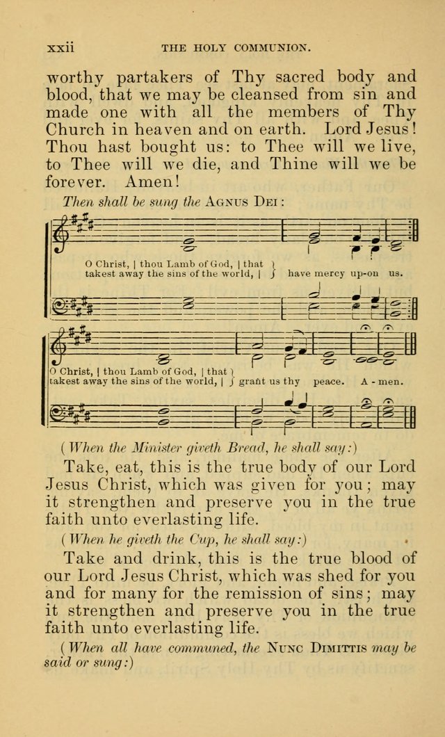 Evangelical Lutheran Hymnal page xxx