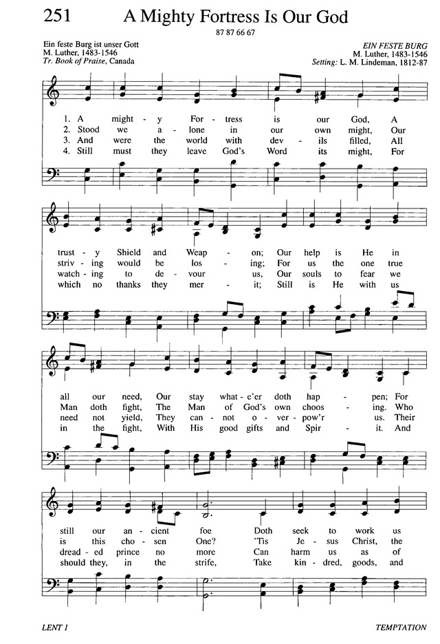 Hymn Coloring Sheet - A Mighty Fortress - Classful