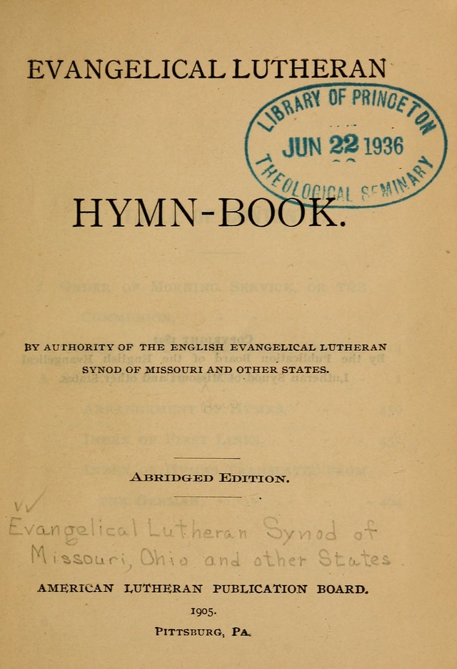 Evangelical Lutheran hymn-book page 8