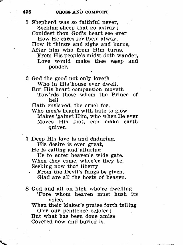 Evangelical Lutheran Hymn-book 506. Let not such a thought e'er pain ...