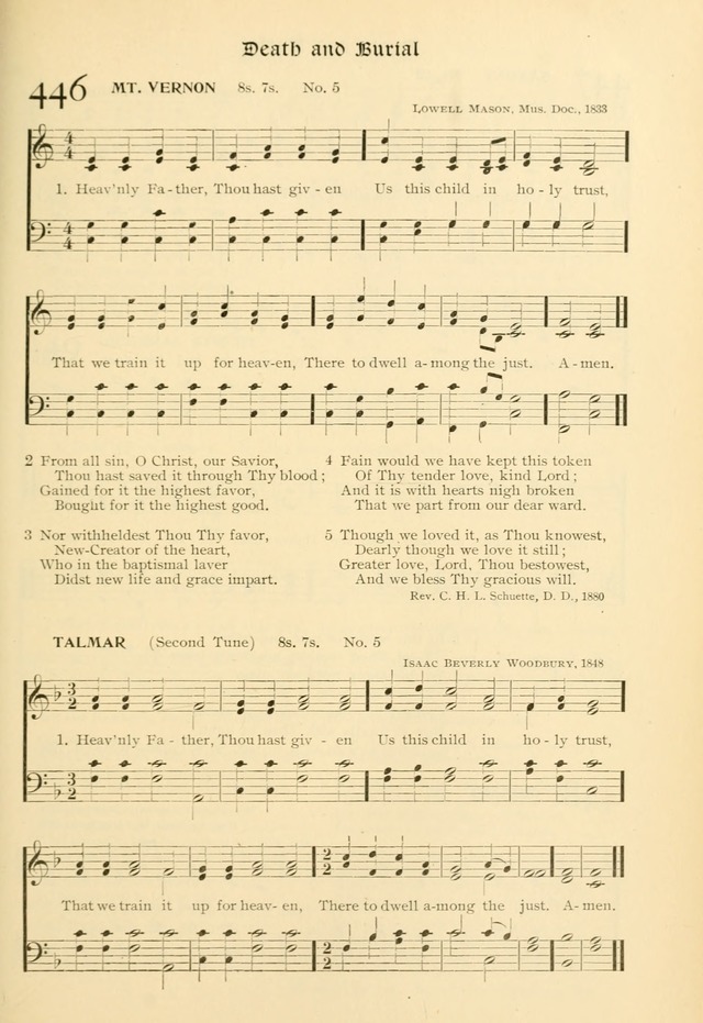 Evangelical Lutheran hymnal: with music page 446