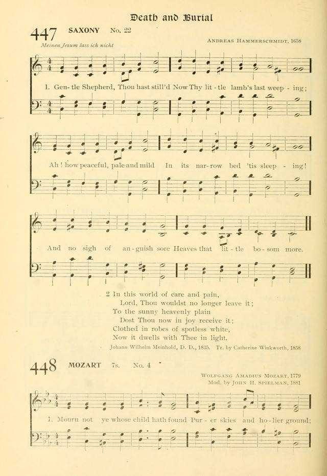 Evangelical Lutheran hymnal: with music page 447