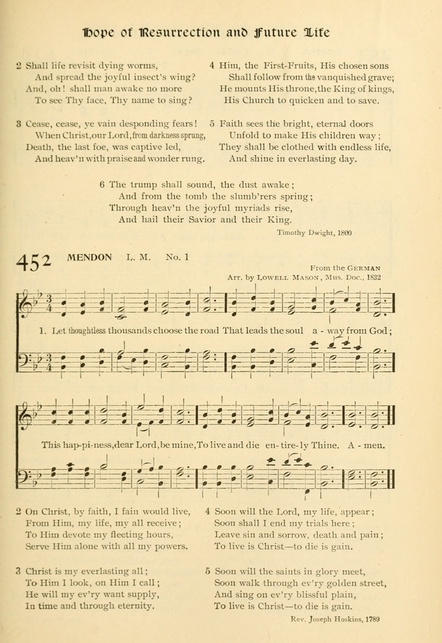 Evangelical Lutheran hymnal: with music page 450