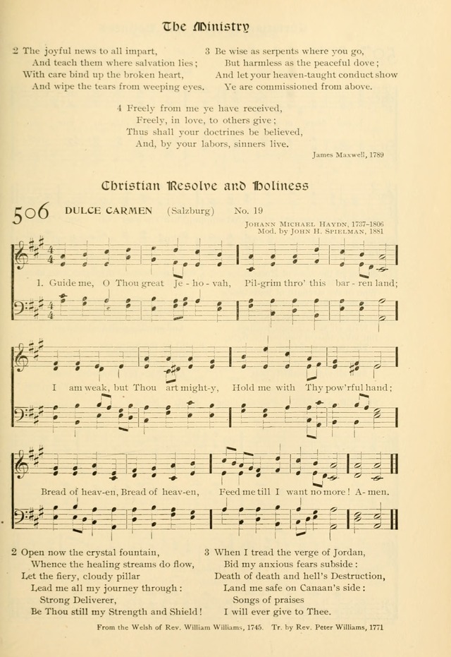 Evangelical Lutheran hymnal: with music page 498